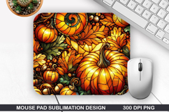 Pumpkin Mouse Pad Sublimation, Halloween Mouse Pad PNG Product Image 1