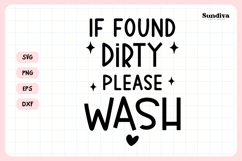 Funny Baby Bib Quote SVG | If Found Dirty, Please Wash Product Image 3
