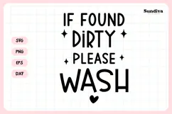 Funny Baby Bib Quote SVG | If Found Dirty, Please Wash Product Image 3
