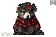 Christmas Bear Clipart Design - High Quality 300 Dpi Product Image 1