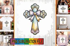 Timeless TOTE BAG Ideas PNG, Cross and Bow Product Image 1