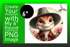 Charming Round Design for Sublimation , Halloween Dino Product Image 1