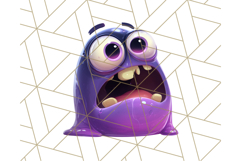 Slime Monster Clipart, Colorful Goo Graphics Png Product Image 3