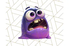 Slime Monster Clipart, Colorful Goo Graphics Png Product Image 3