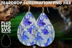 Sublimation Blossoms: Teardrop Earrings for Artistry Product Image 1
