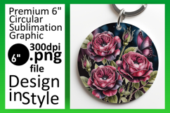 Dynamic Circle Design for Coaster Template , Flowers Product Image 1
