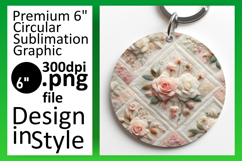 Bright Round Design Keychain Template , Patchwork Product Image 1