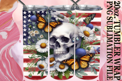 JOYFUL WHISPERS 20oz TUMBLER WRAP, Skull USA Product Image 1