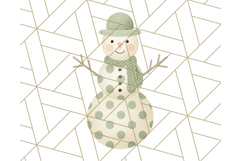 Patterned Snowman Silhouette PNG Clipart Product Image 3