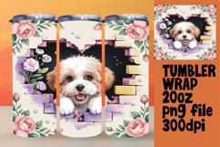 BEAUTY 20oz Tumbler Template for DIY , Cute Dog Product Image 1