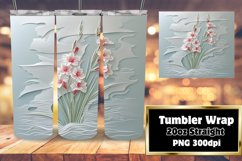 3D Flower Hole Wrap - 20oz Tumbler Sublimation Design Product Image 1