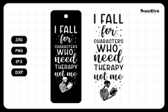 Dark Romance Bookmark Saying SVG | Charaters Need Therapy Product Image 3