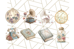 Vintage Cottagecore PNG Clipart, Phones Teacups Home Decor Product Image 3