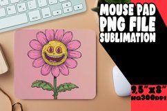Retro BlosRetro Flower Fantasy: Mouse Pad Sublimation Specta Product Image 1