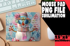 Festive Snowman Sublimation Mouse Pad - Winter Fun Product Image 1