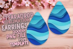 Stunning Gradient Pattern Teardrop Earrings for Sublimation Product Image 1