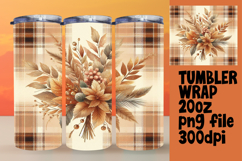 20oz Tumbler Wrap for DIY , Autumn Flower Product Image 1