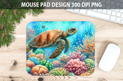 Watercolor Turtle Mouse pad Sublimation - Animal PNG Design Product Image 1