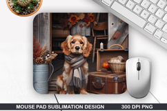 Halloween Dog Mouse Pad Sublimation, Halloween Mouse Pad PNG Product Image 1