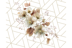 Whimsy Winter Florals Clipart PNG, Christmas Png Clipart Product Image 3