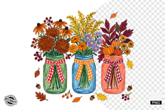 Autumn Mason Jars Clipart Product Image 1