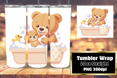 SOPHISTICATED 20oz Tumbler Template , Cute Bear Product Image 1