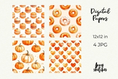 Fall Halloween Backgrounds Ghost Cafe Digtal Papers Product Image 2