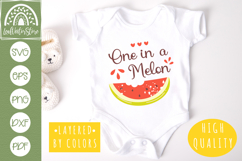 One in a Melon SVG, Kids Summer Shirt SVG, Watermelon SVG Product Image 5