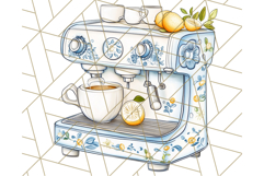 Mediterranean Cottagecore Kitchen PNG Clipart with Lemons Product Image 2