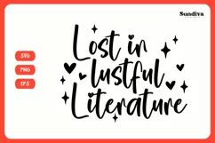 Printable Spicy Book Lover SVG | Lost In Lustful Literature Product Image 3
