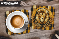 Cute Animals Square Coaster PNG Bundle, Digital Coaster Set Product Image 6