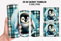 Penguin Skinny Tumbler 20oz Wrap Design, Animal Tumbler Wrap Product Image 1