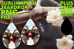 Chic Teardrop Earrings PNG Ideas, Christmas Bow Product Image 1