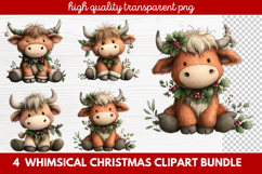 Whimsical Christmas Clipart | Cute Festive Holiday PNG Product Image 1