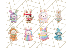 Halloween Bunny Cookie Clipart, Frosted Cookie Bunnies Png Product Image 7