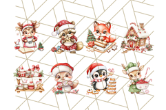 Christmas Baking Critters PNG Clipart, Cute Animals Holiday Product Image 3