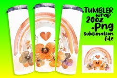 Colorful Watercolor Tumbler Wrap 20oz Rainbow Product Image 1