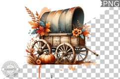 Fall Wagon Garden Sublimation - Fall Clipart PNG Design Product Image 1