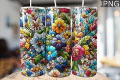 Embroidered Flowers Tumbler Wrap - High Quality 300 Dpi Product Image 1
