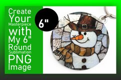 Snowman 3D Round Design Winter Keychan PNG Product Image 1