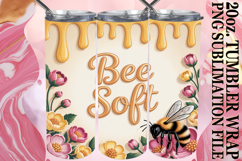 Tender love 20oz tumbler wrap, Bee Quote Product Image 1