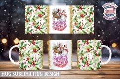 Christmas Mug Wrap Sublimation Winter magic quote Product Image 1