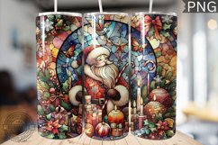 Watercolor Christmas Tumbler Wrap - High Quality 300 Dpi Product Image 1