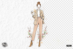 Stylish Spring Girl Clipart Product Image 1