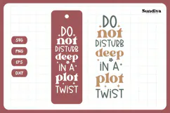 Bookmark Saying SVG | Funny Book Lovers - Do Not Disturb Product Image 3