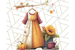 Cottagecore Halloween Clipart Cozy PNG, Autumn Fall Png Product Image 3