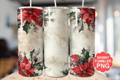 Christmas Flowers Tumbler | Christmas Tumbler Wrap Product Image 1