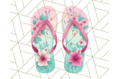 Pink and Mint Summer Clipart PNG Beach Icons, Summer Fun Png Product Image 3