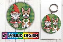 Cute Watercolor Spring Animals Round Design PNG Product Image 1