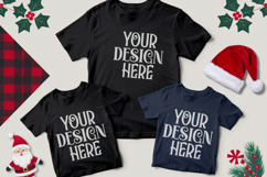 Christmas Family Matching Group Flat Lay T-Shirt Mockups Product Image 1